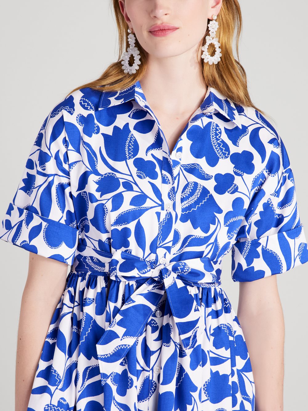 Women's blueberry zigzag floral montauk dress | Kate Spade