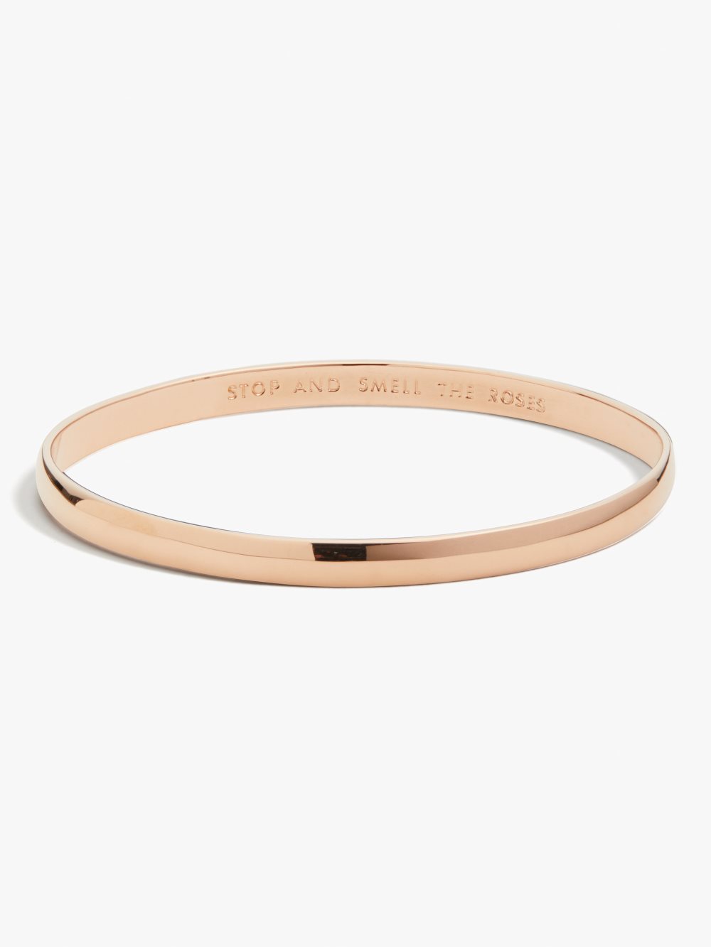 Women's rose gold stop and smell the roses idiom bangle | Kate Spade