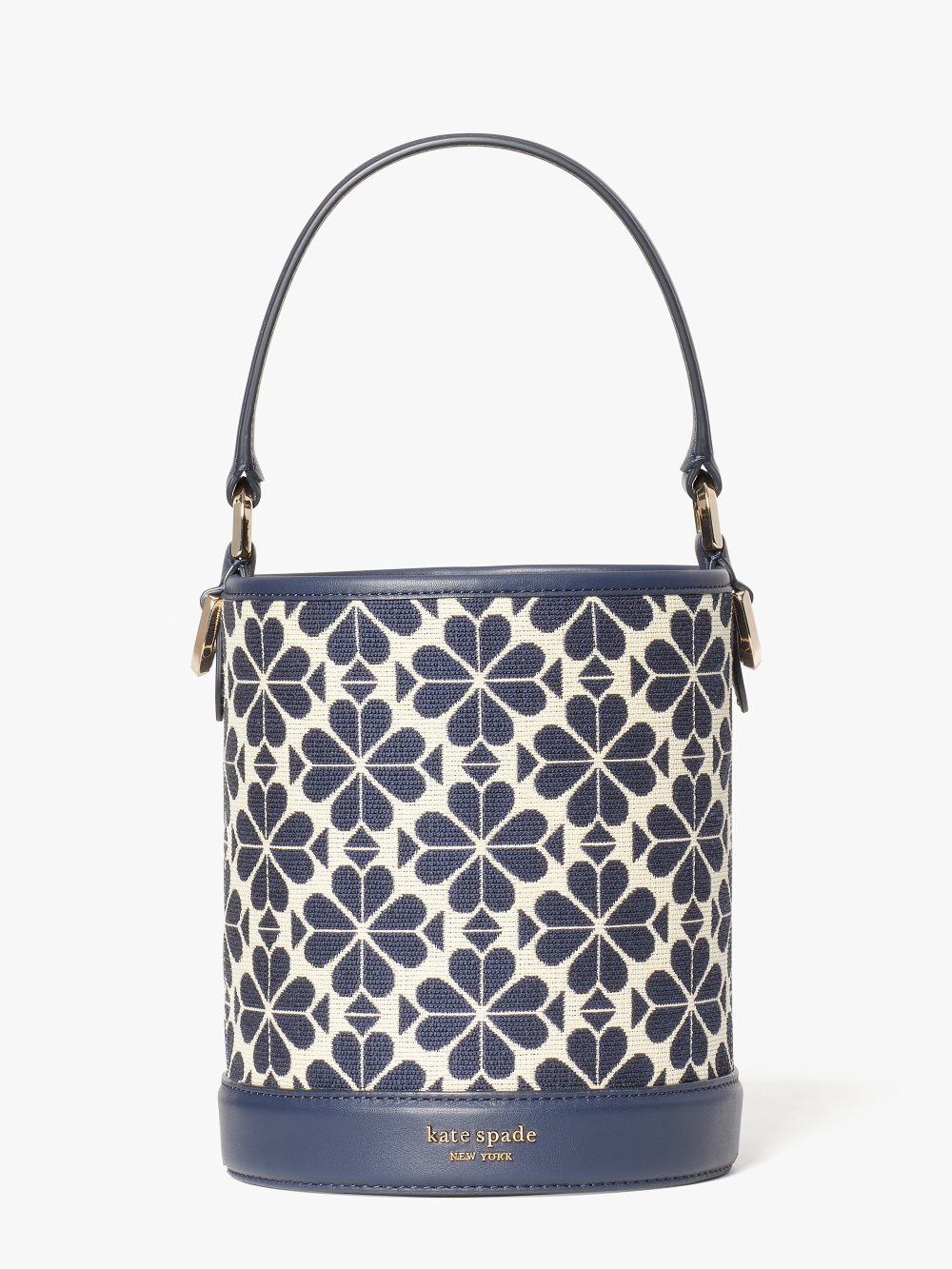 Women's blue multi spade flower jacquard picnic small bucket bag | Kate Spade