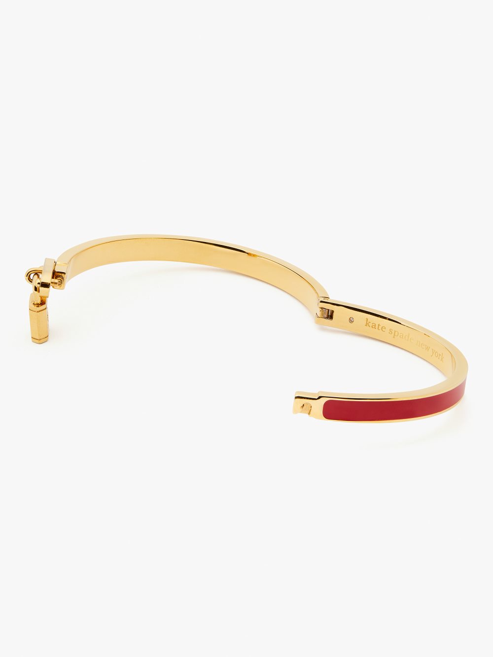 Women's red. lock and spade charm bangle | Kate Spade