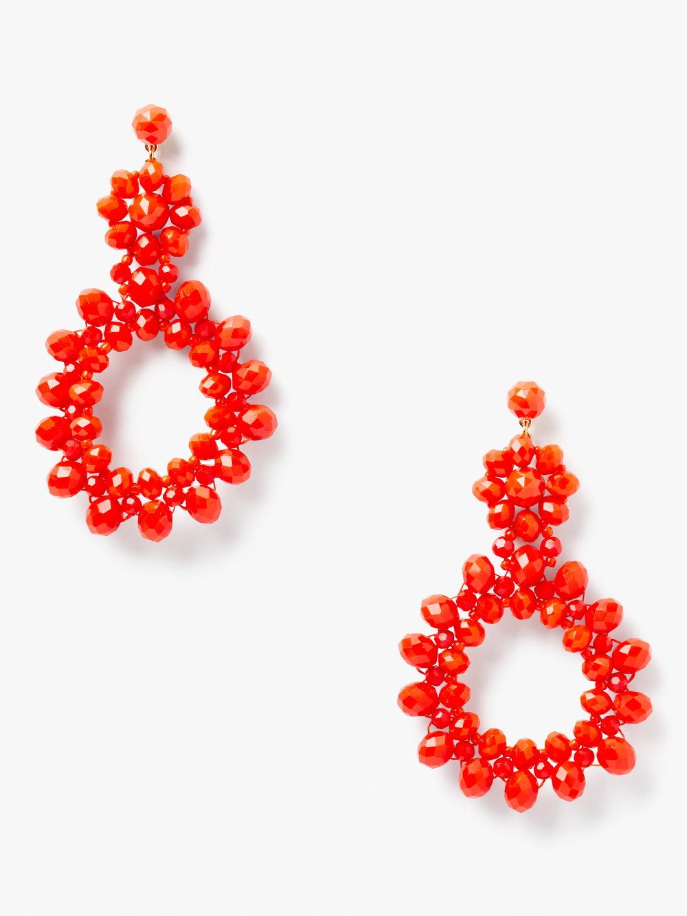 Women's coral marguerite beaded earrings | Kate Spade