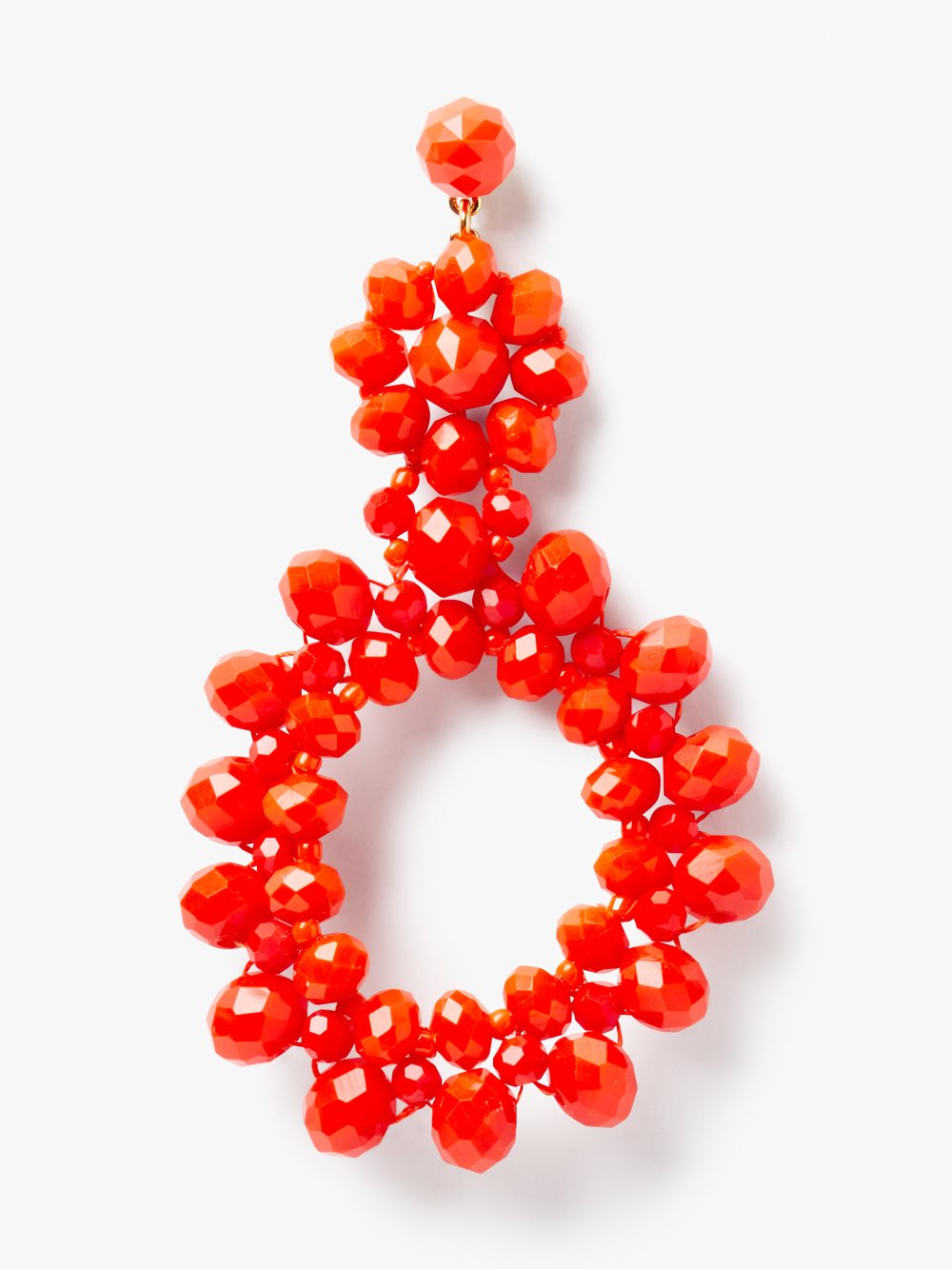 Women's coral marguerite beaded earrings | Kate Spade