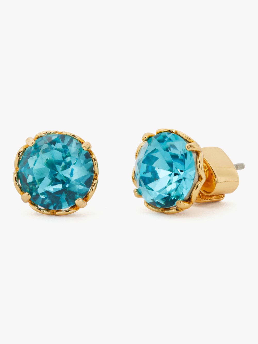 Women's aquamarine that sparkle round earrings | Kate Spade