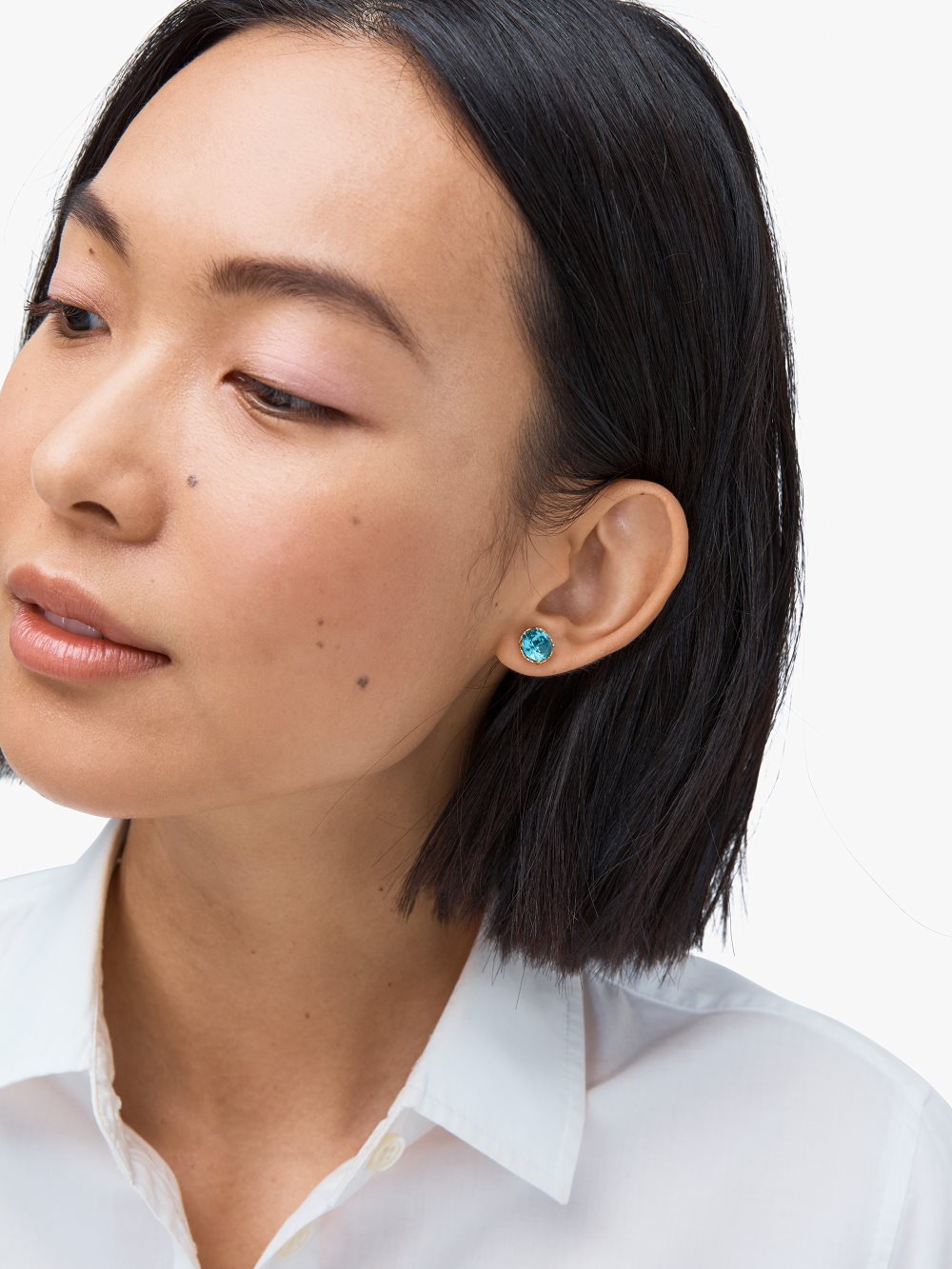Women's aquamarine that sparkle round earrings | Kate Spade