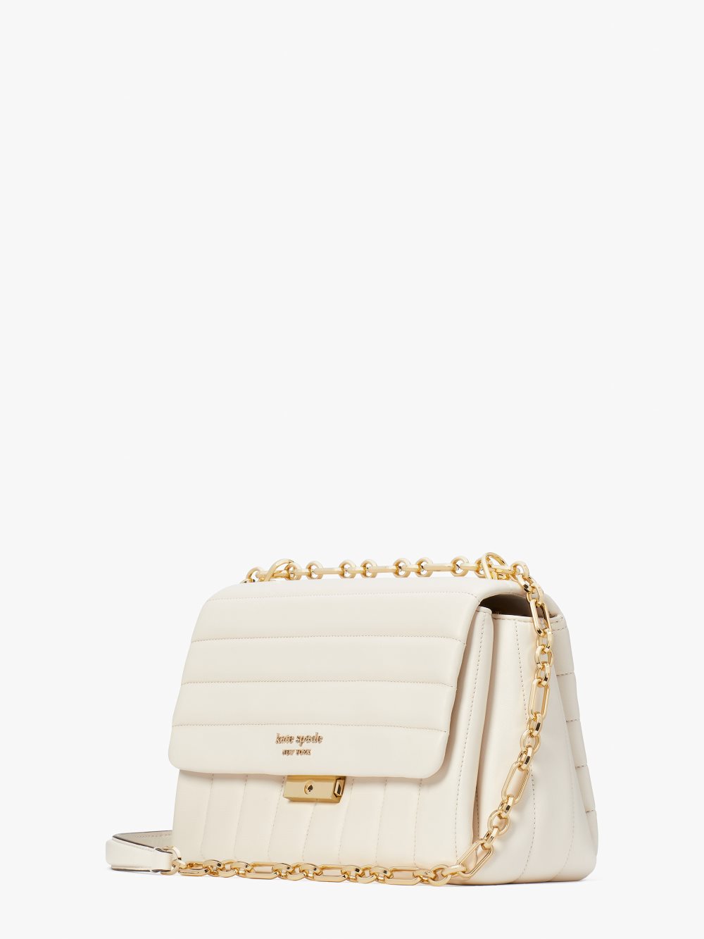 Women's ivory carlyle quilted medium shoulder bag | Kate Spade
