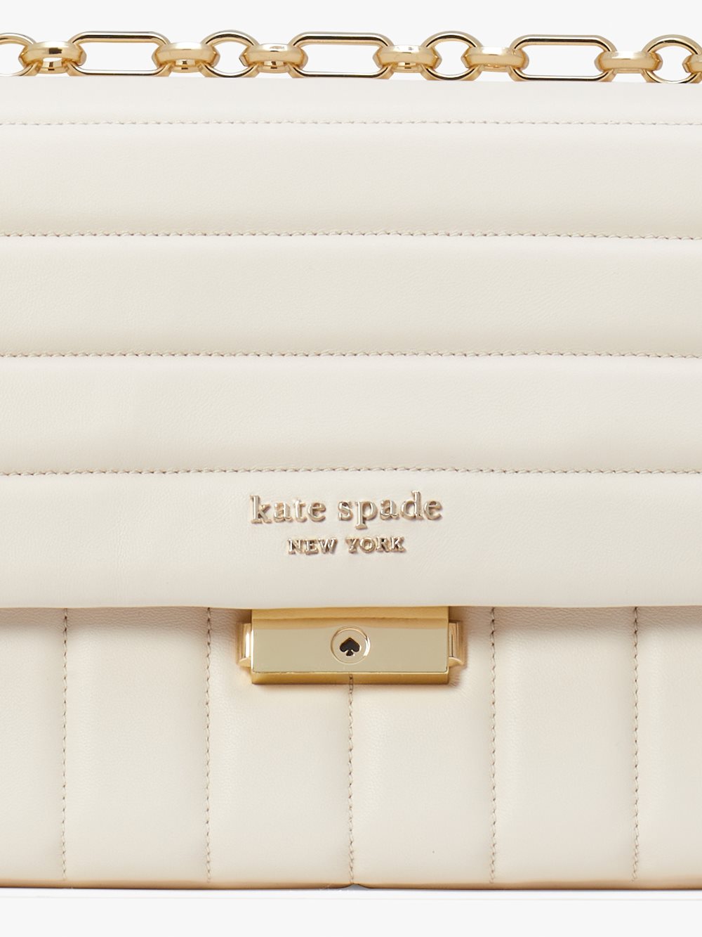 Women's ivory carlyle quilted medium shoulder bag | Kate Spade