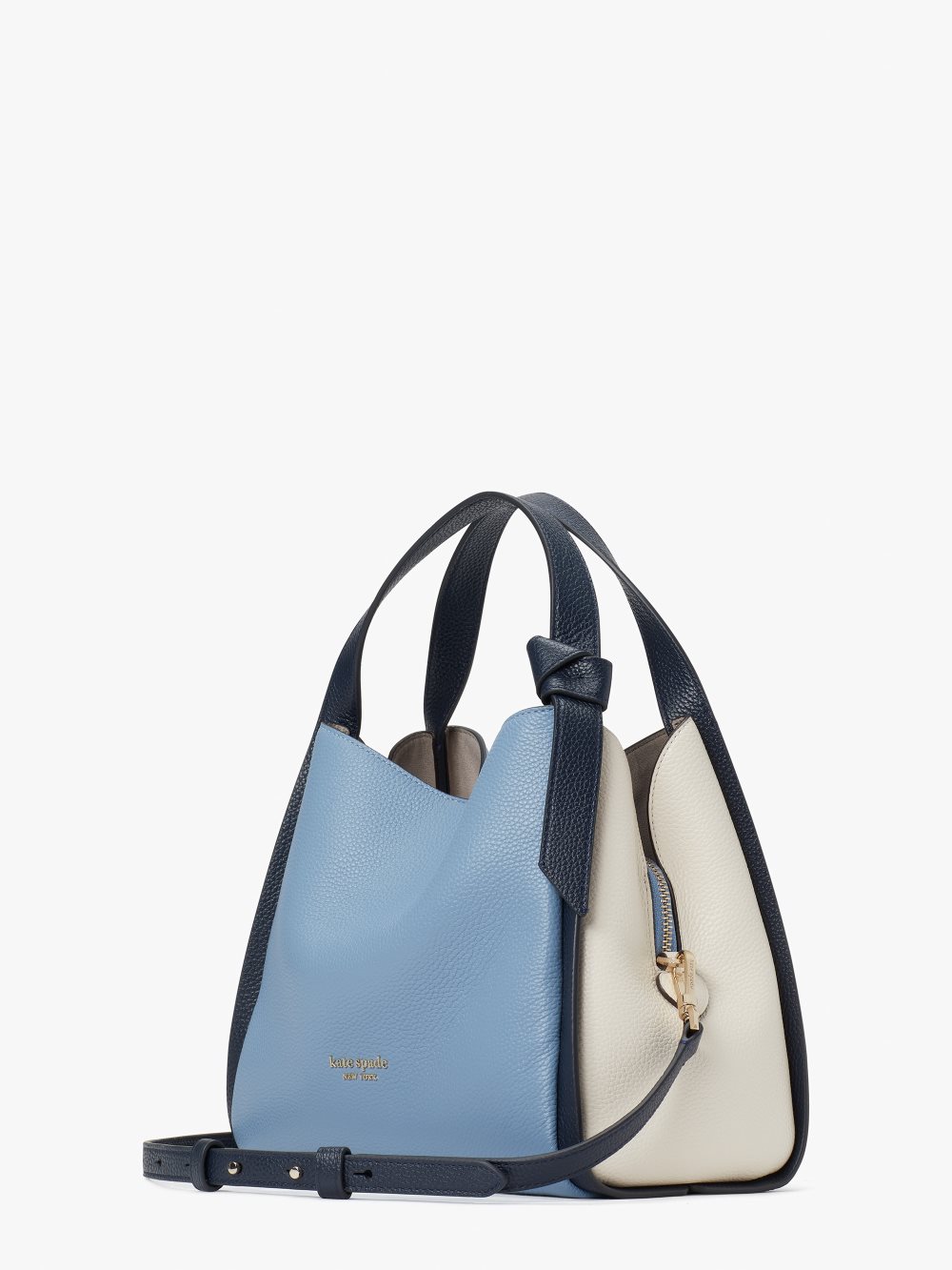 Women's morning sky multi knott colorblocked medium crossbody tote | Kate Spade