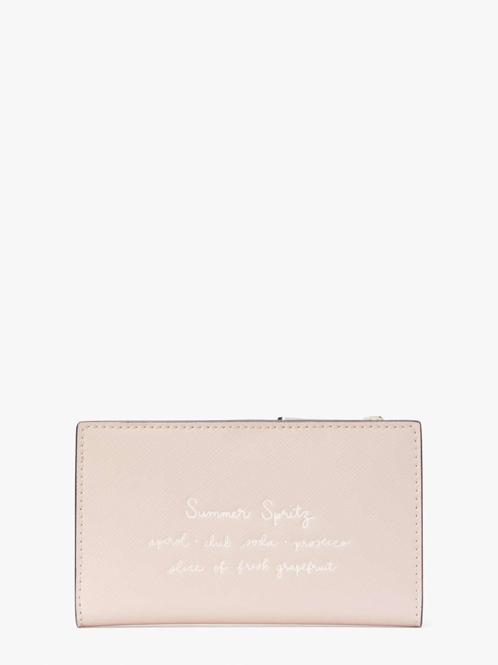 Women's pale dogwood tini embellished small slim bifold wallet | Kate Spade