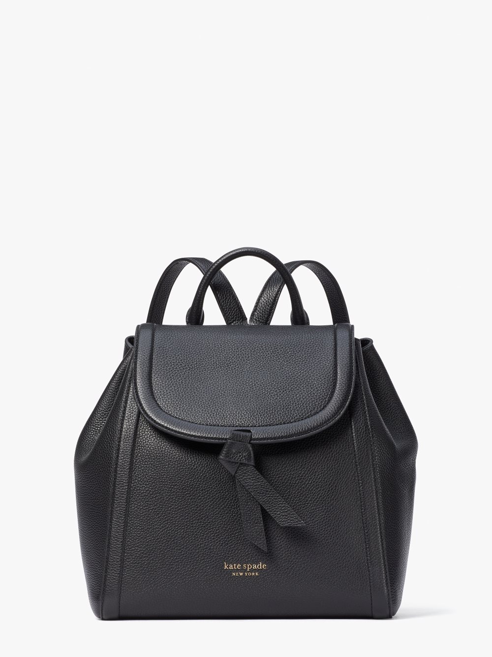 Women's black knott medium flap backpack | Kate Spade