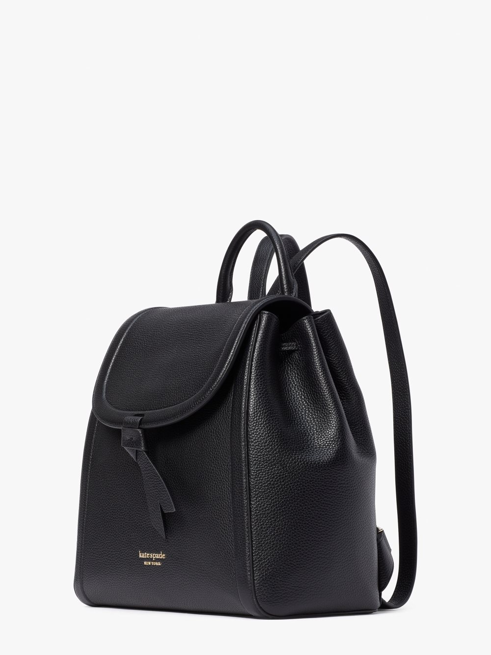 Women's black knott medium flap backpack | Kate Spade