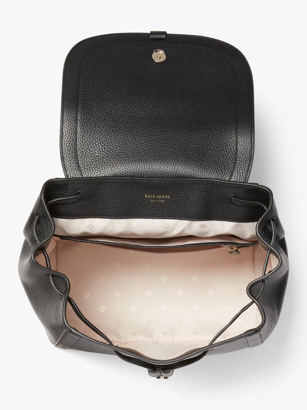 Women's black knott medium flap backpack | Kate Spade