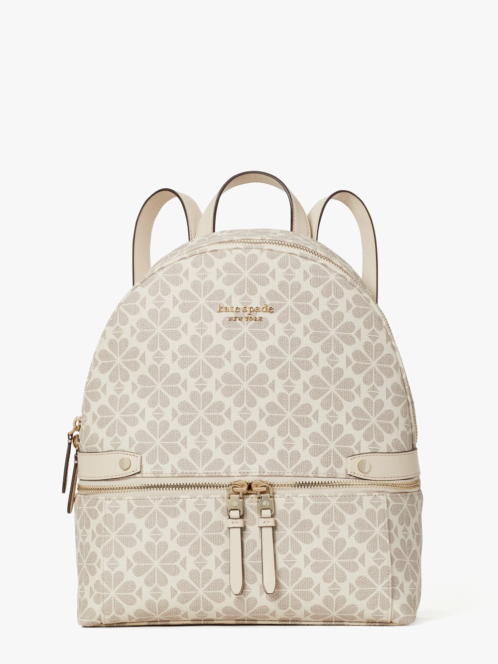 Women's parchment multi spade flower coated canvas day pack medium backpack | Kate Spade