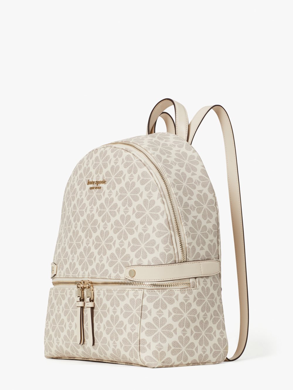 Women's parchment multi spade flower coated canvas day pack medium backpack | Kate Spade