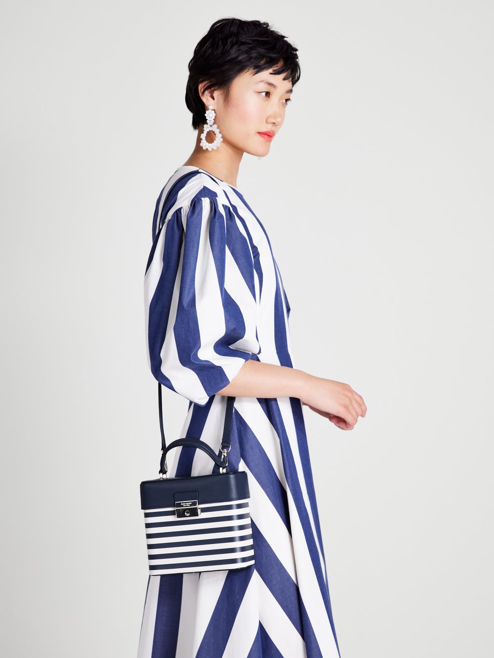 Women's blazer blue multi voyage striped small top-handle bag | Kate Spade
