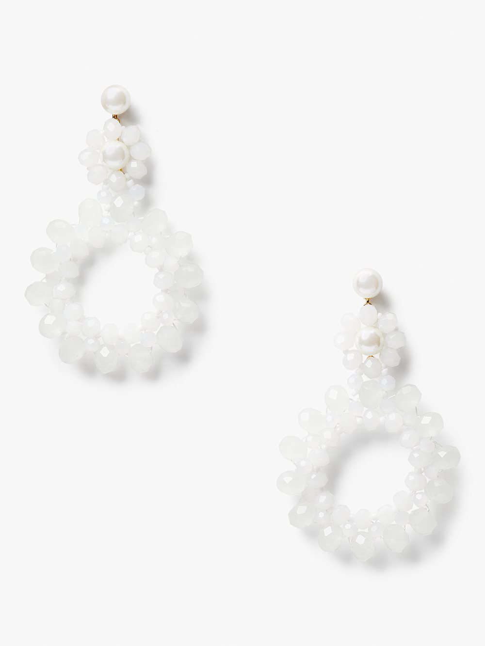 Women's white. marguerite beaded earrings | Kate Spade