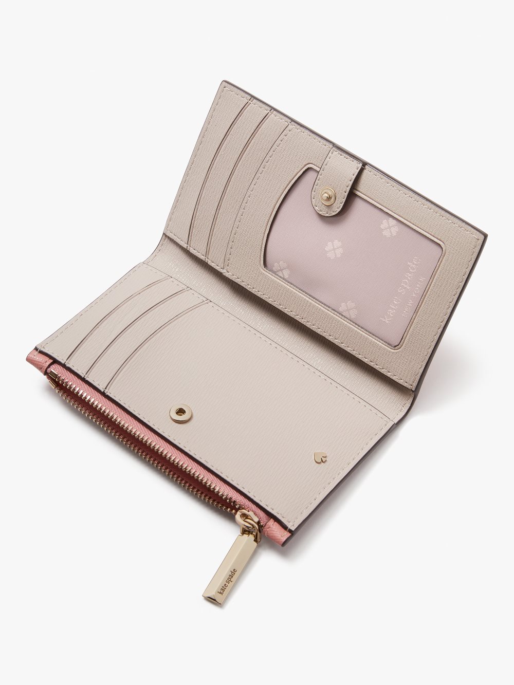 Women's serene pink spencer small slim bifold wallet | Kate Spade