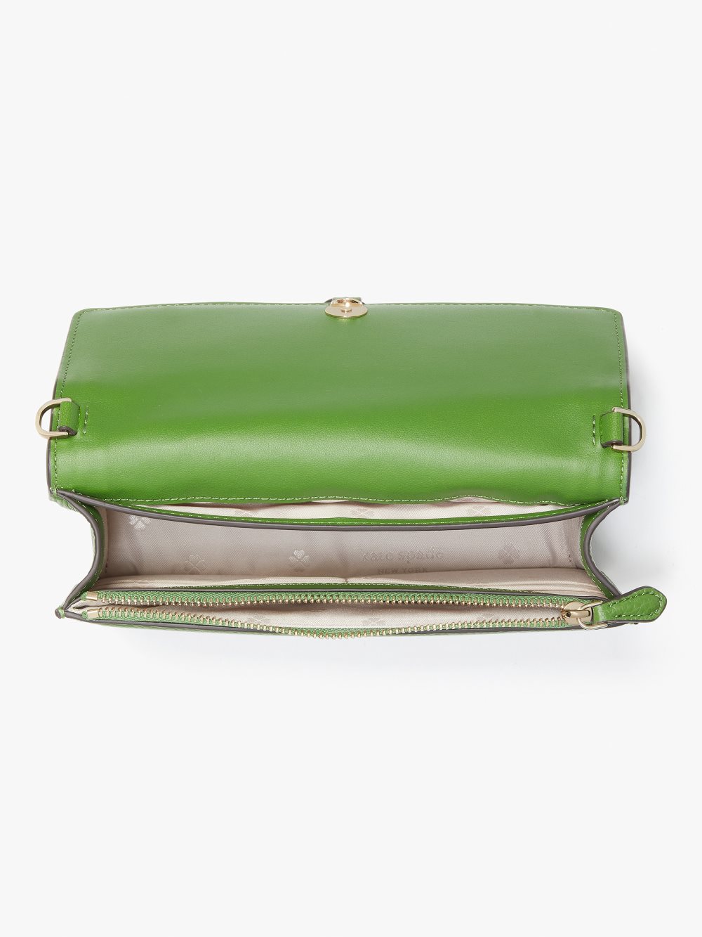 Women's bitter greens multi knott palm fronds canvas flap crossbody | Kate Spade