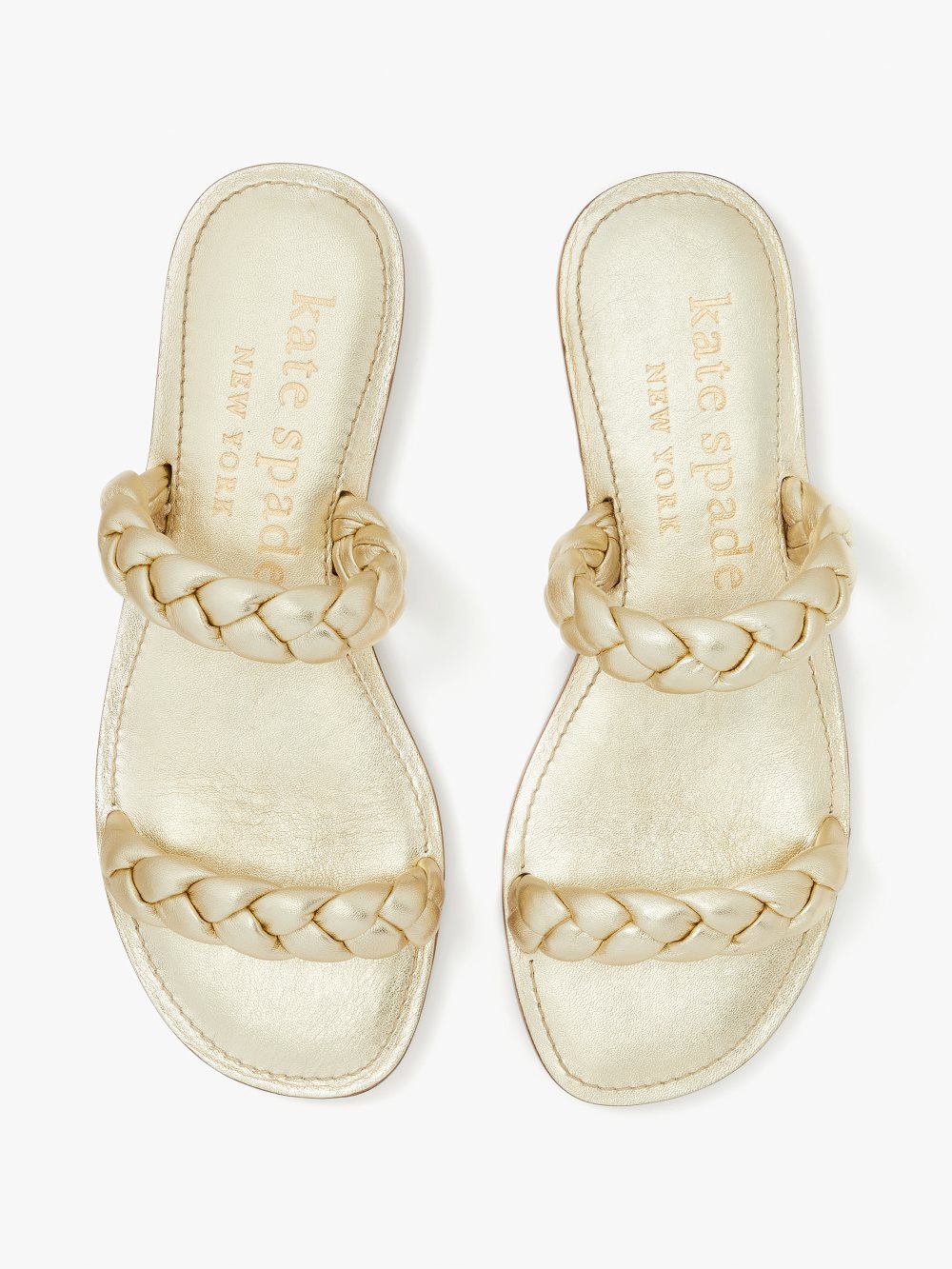 Women's pale gold miami slide sandals | Kate Spade