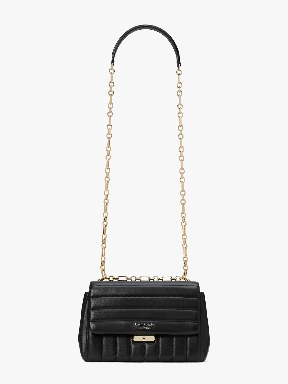 Women's black carlyle quilted medium shoulder bag | Kate Spade