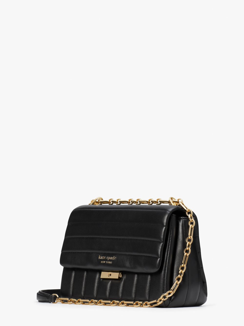 Women's black carlyle quilted medium shoulder bag | Kate Spade