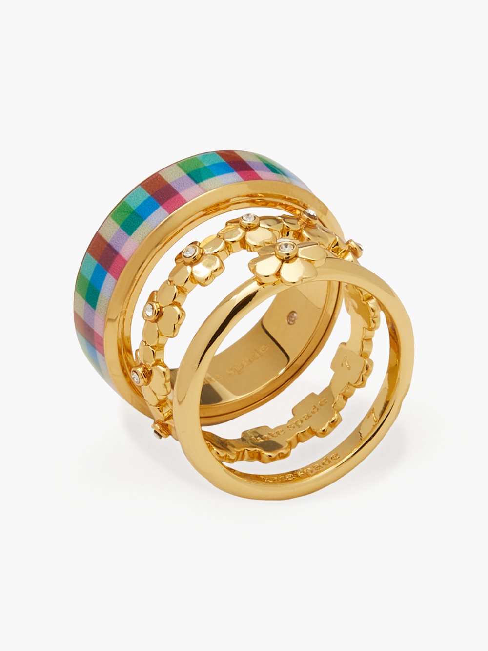 Women's sun dot heritage spade flower stacked ring set | Kate Spade