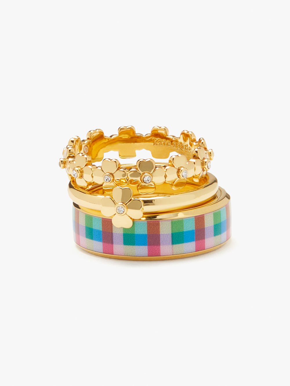 Women's sun dot heritage spade flower stacked ring set | Kate Spade