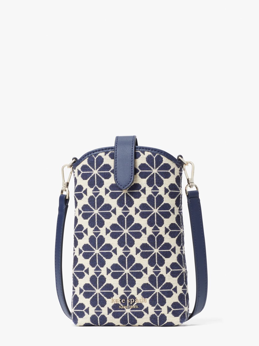 Women's blue multicolor spade flower jacquard north south crossbody | Kate Spade