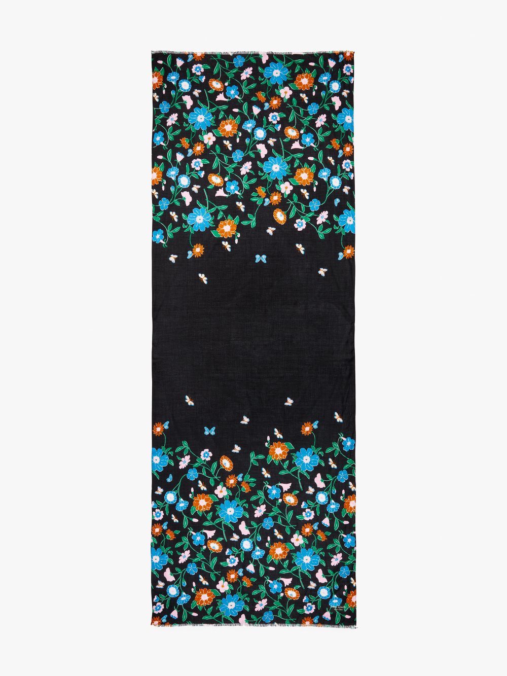 Women's 001 black (february) floral garden oblong scarf | Kate Spade