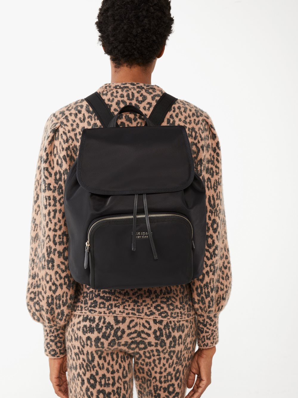 Women's black the little better sam nylon medium backpack | Kate Spade