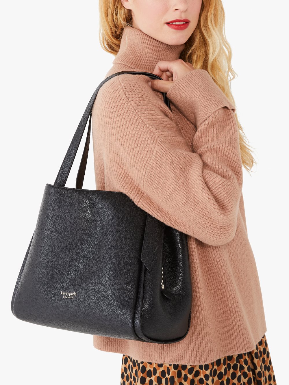 Women's black knott large shoulder bag | Kate Spade