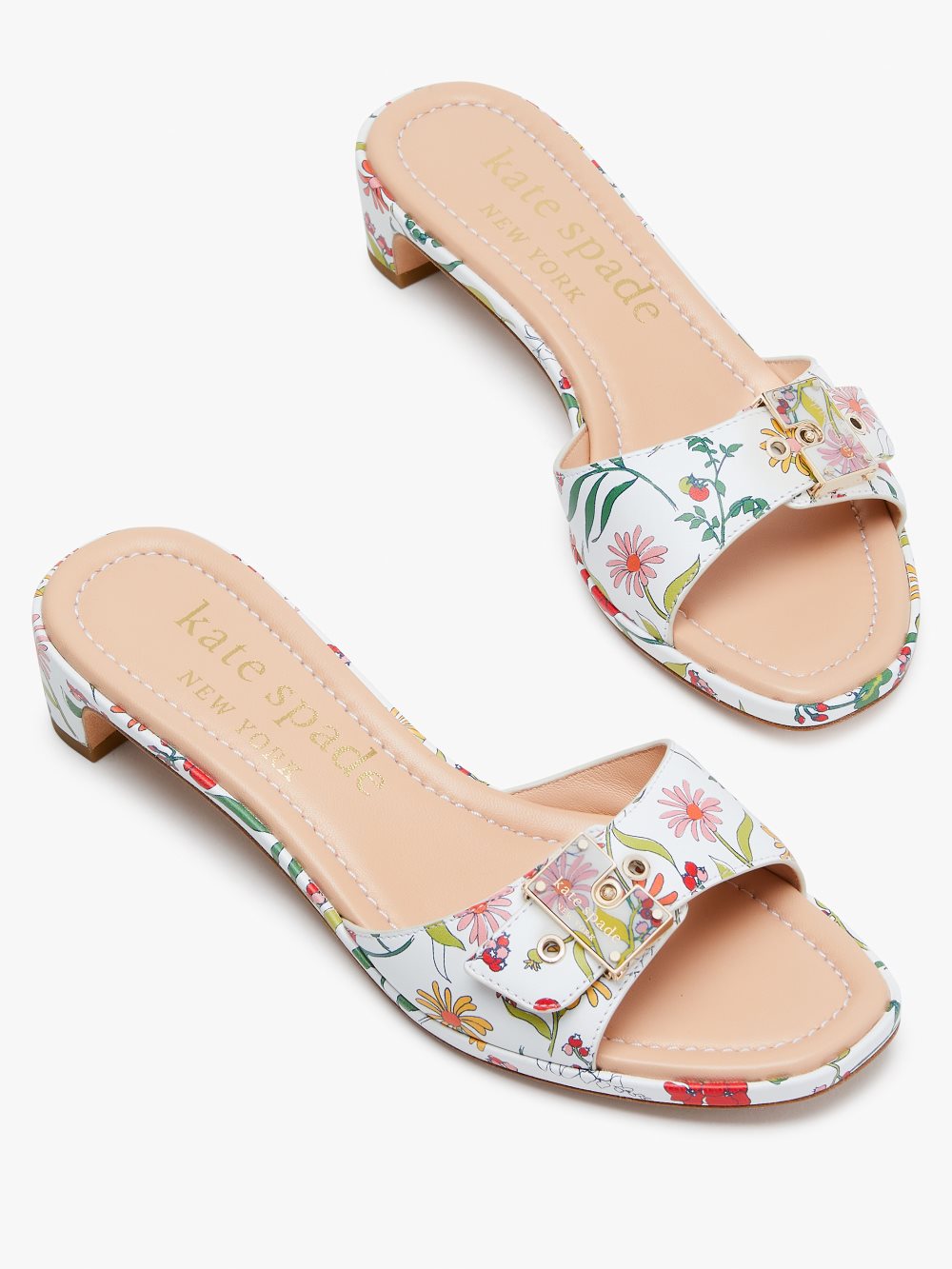 Women's rooftop garden/whte gazebo slide sandals | Kate Spade