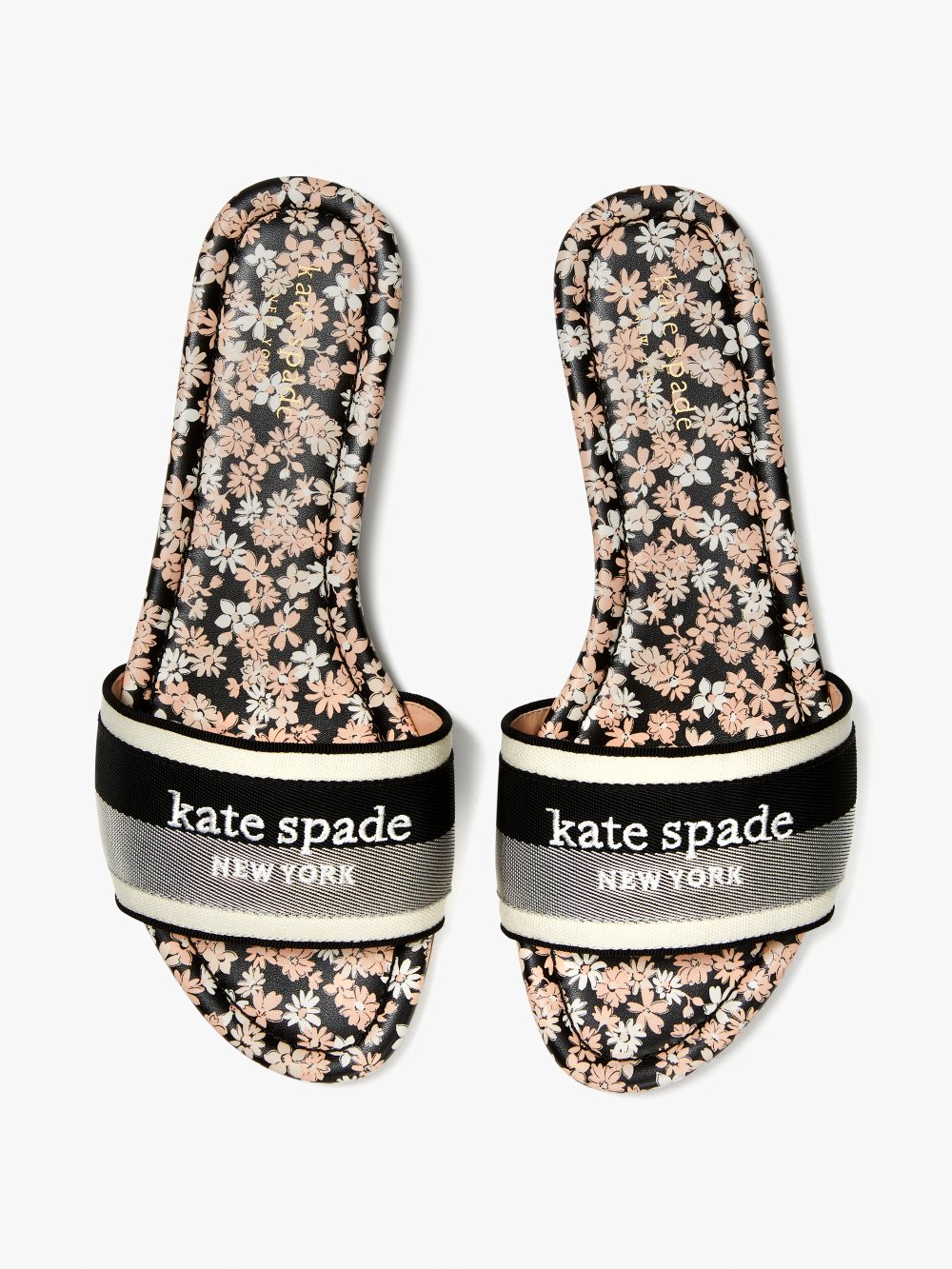 Women's parch / black meadow slide sandals | Kate Spade