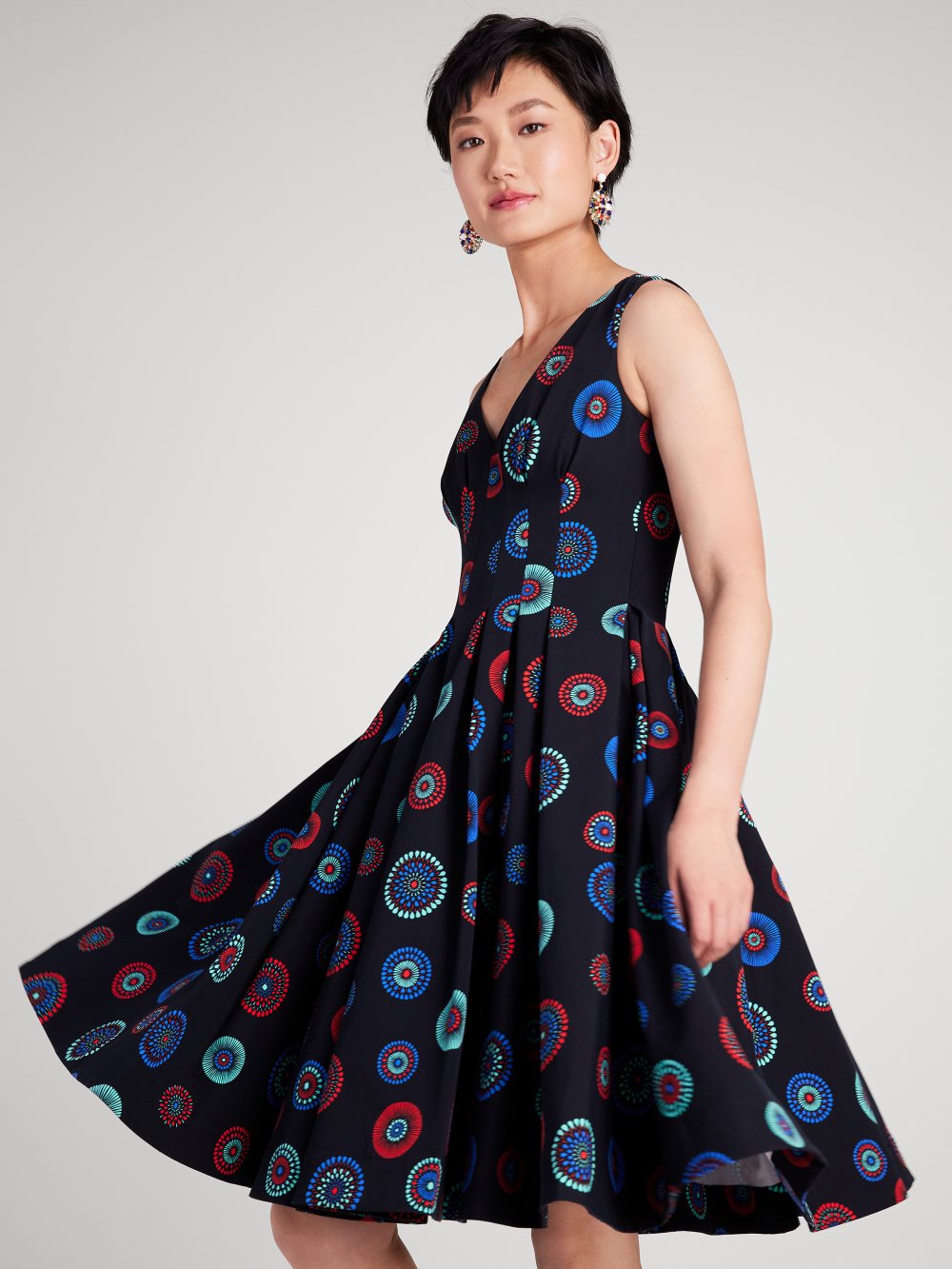 Women's black multi. firework floral amelia dress | Kate Spade