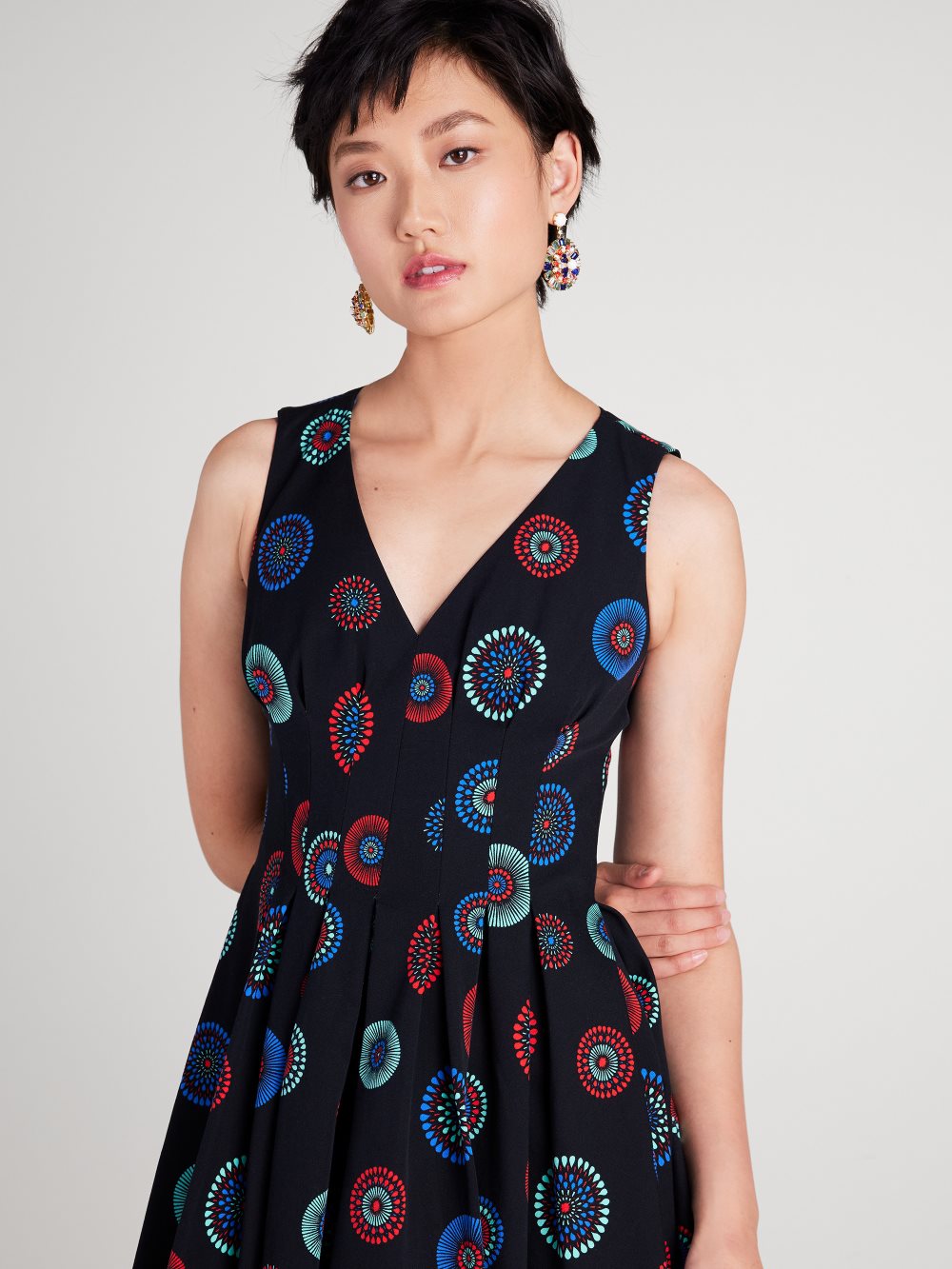 Women's black multi. firework floral amelia dress | Kate Spade