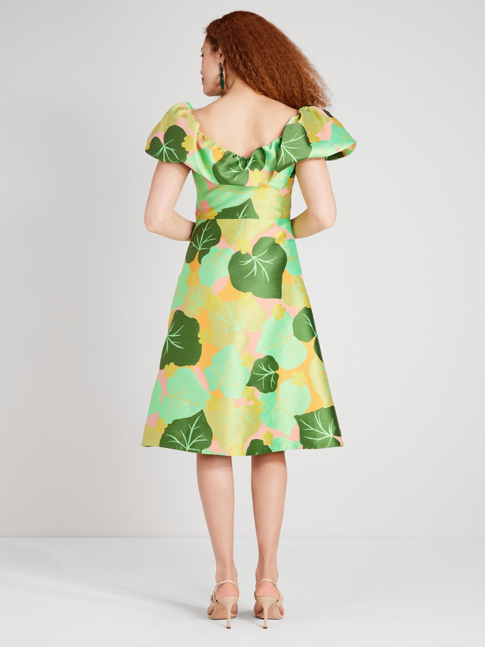 Women's  multi  cucumber floral flounce dress | Kate Spade