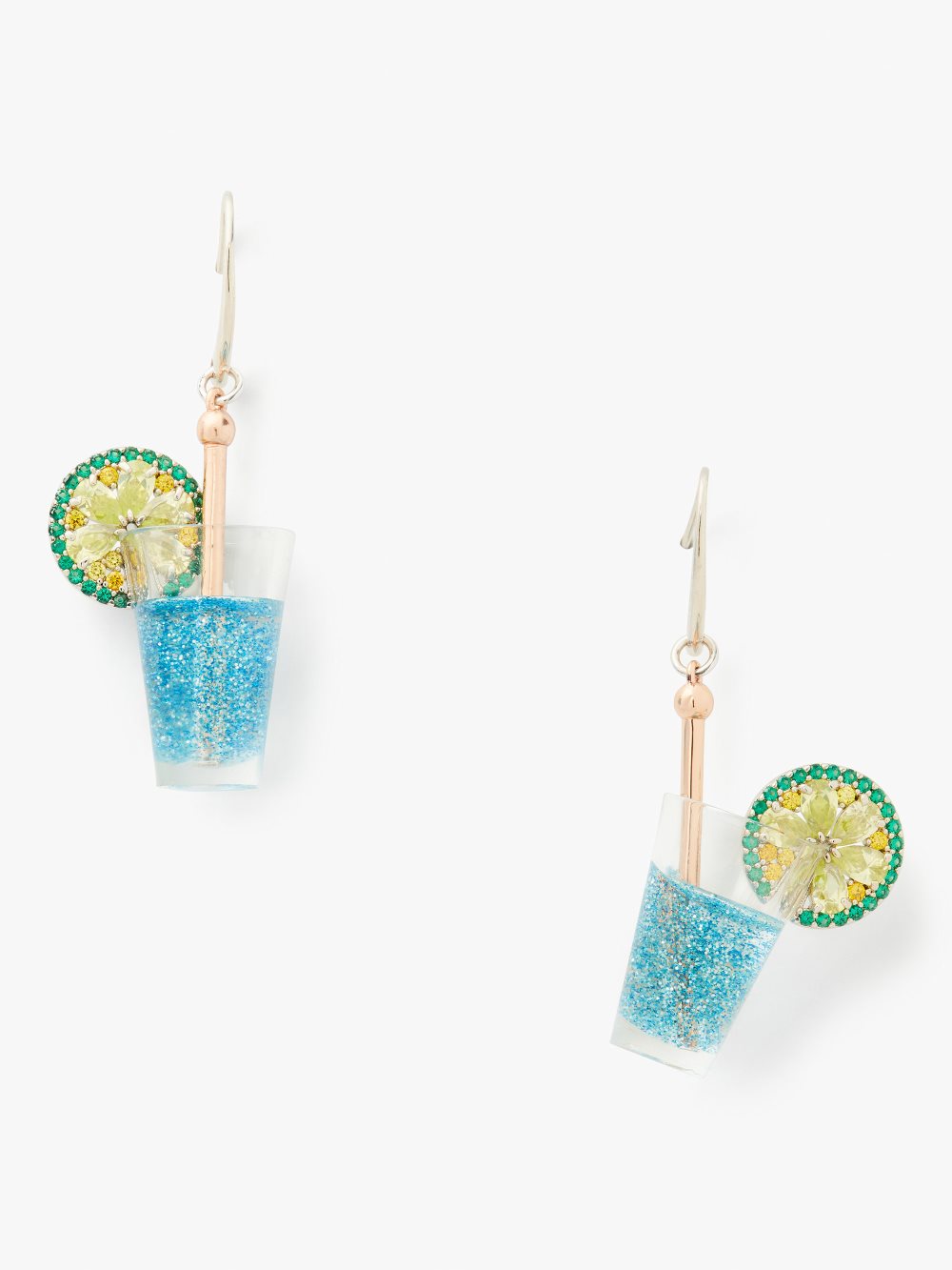 Women's blue multicolor good spirits french wire drop earrings | Kate Spade