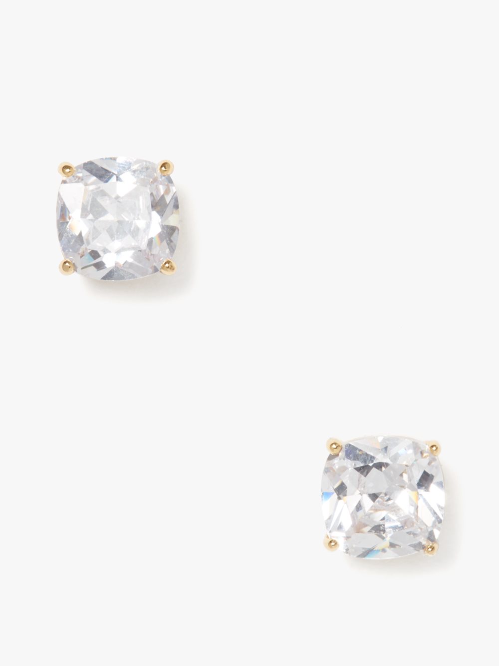 Women's clear mini small square studs | Kate Spade