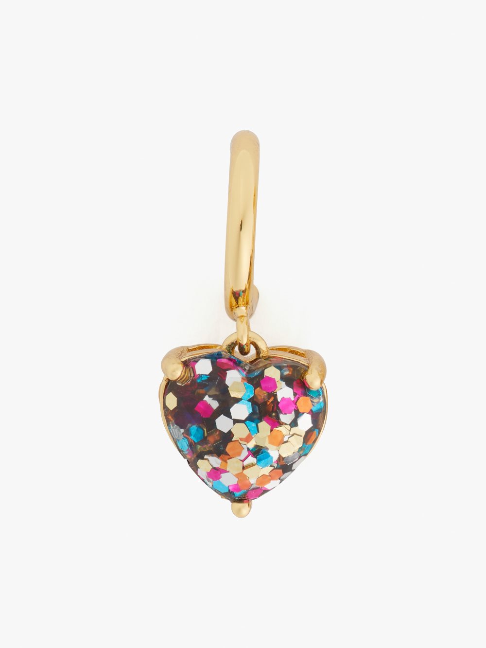 Women's multi glitter my love glitter heart huggies | Kate Spade