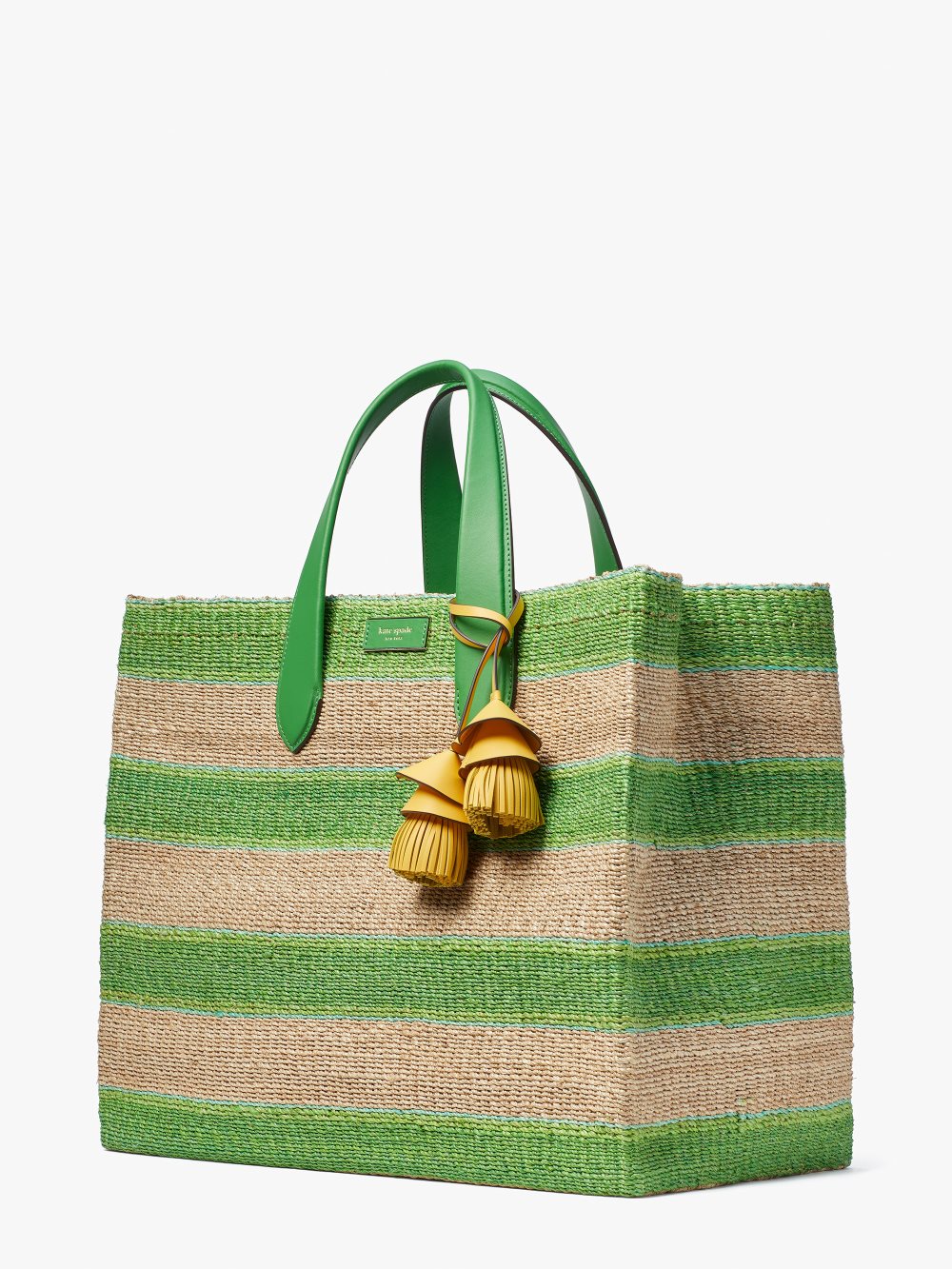 Women's summit green multi manhattan striped straw large tote | Kate Spade