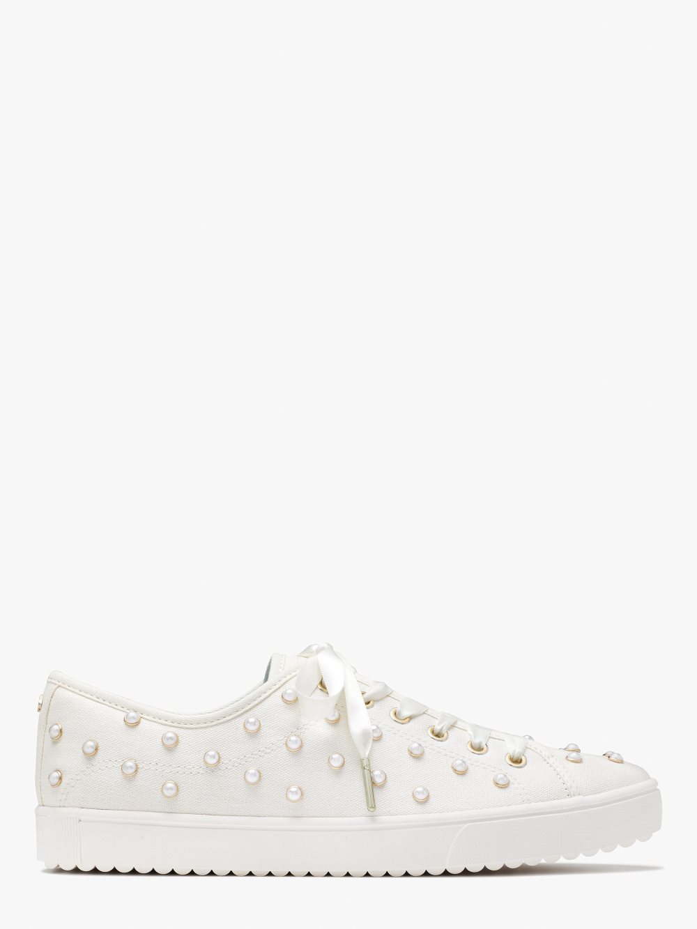 Women's parchment. match pearls sneakers | Kate Spade