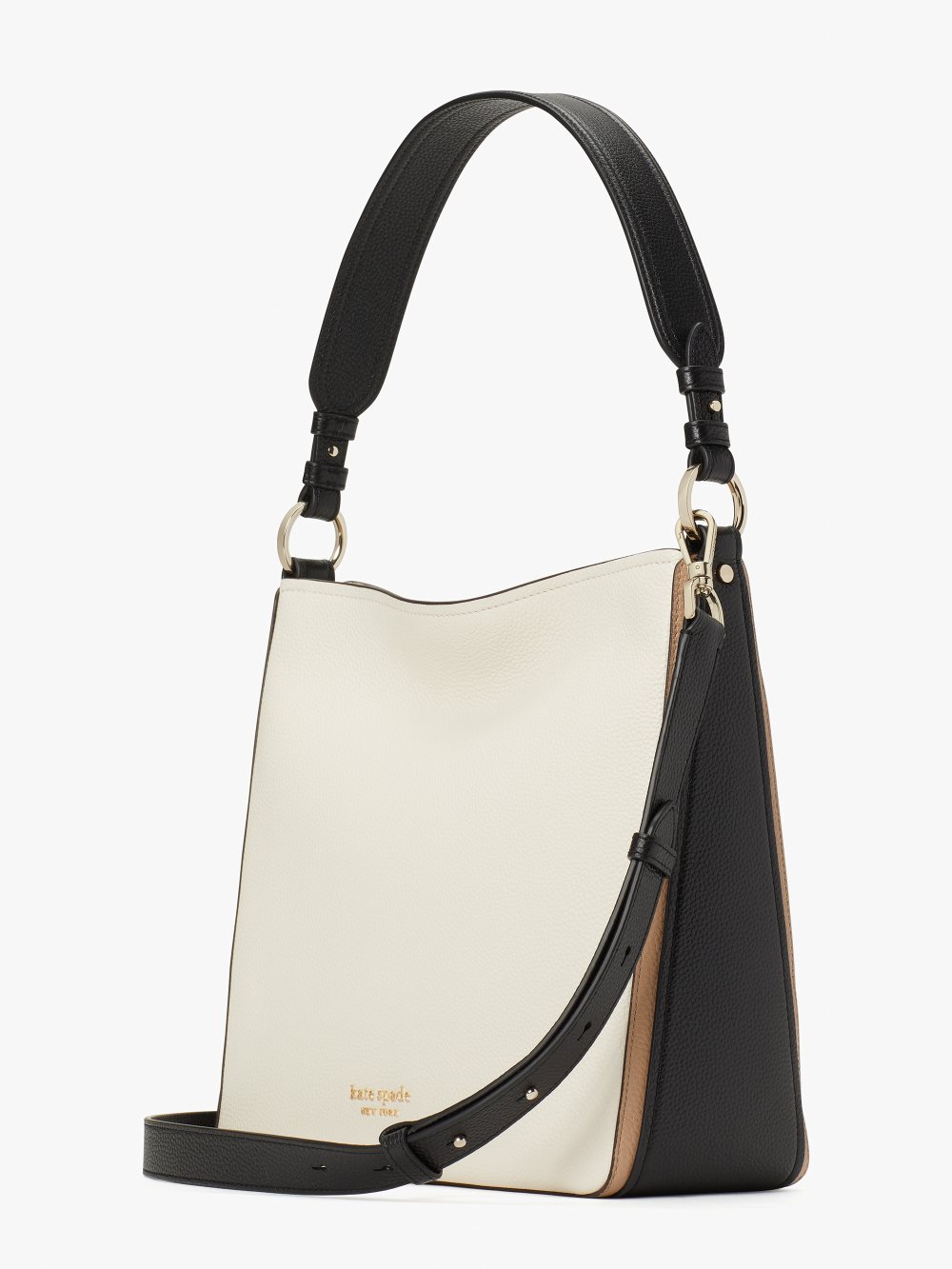 Women's parchment multi hudson colorblocked large hobo bag | Kate Spade