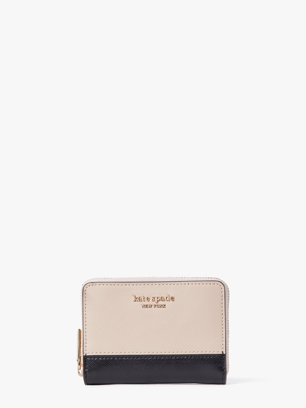 Women's warm beige/black spencer zip cardholder | Kate Spade