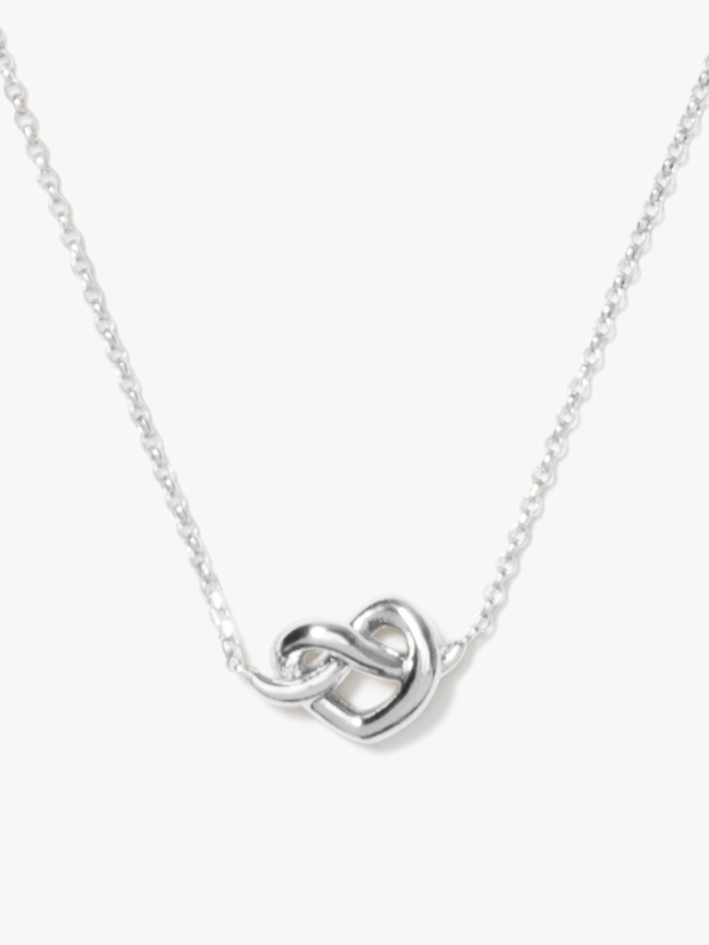 Women's silver loves me knot mini pendant | Kate Spade