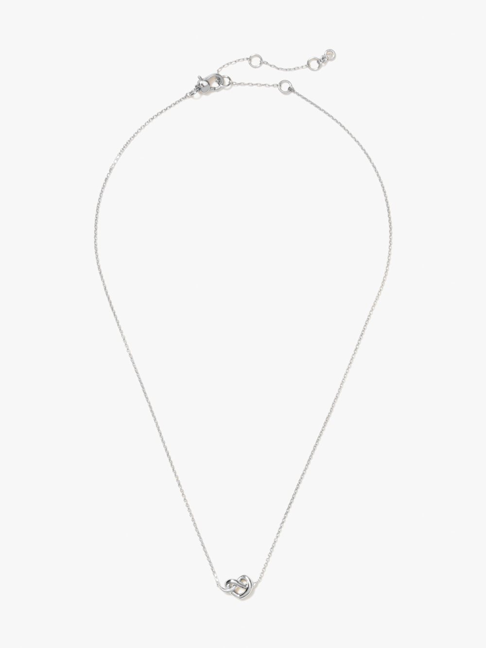 Women's silver loves me knot mini pendant | Kate Spade