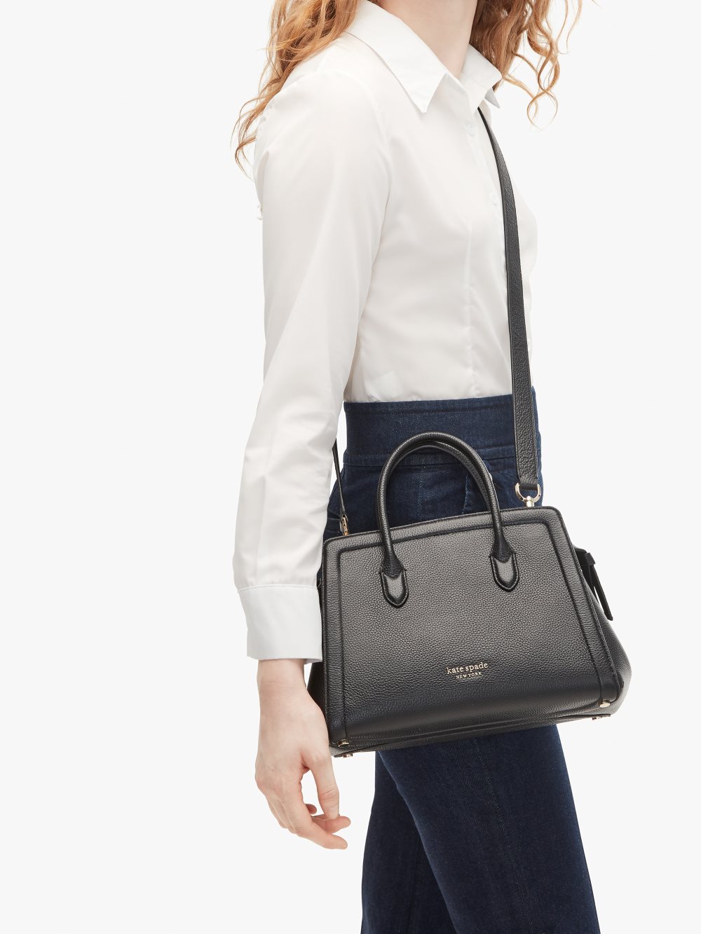 Women's black knott medium satchel | Kate Spade