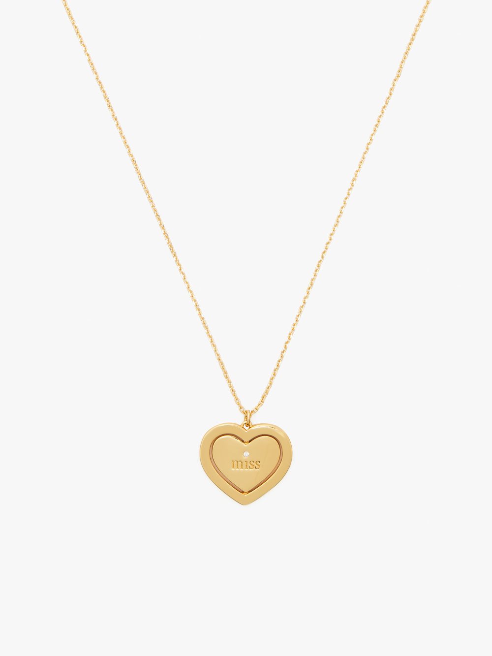 Women's clear/gold. at heart miss to mrs pendant | Kate Spade