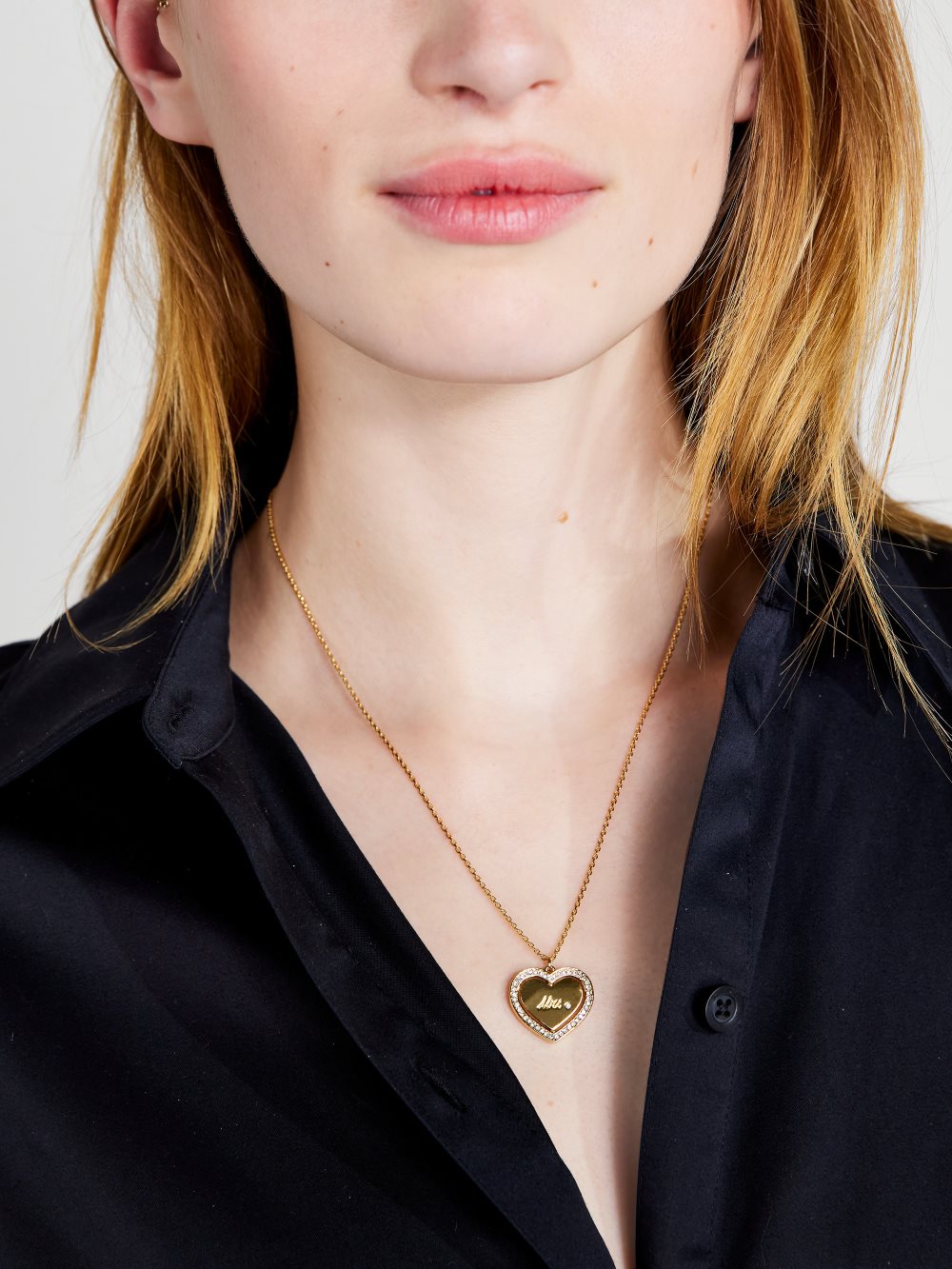 Women's clear/gold. at heart miss to mrs pendant | Kate Spade