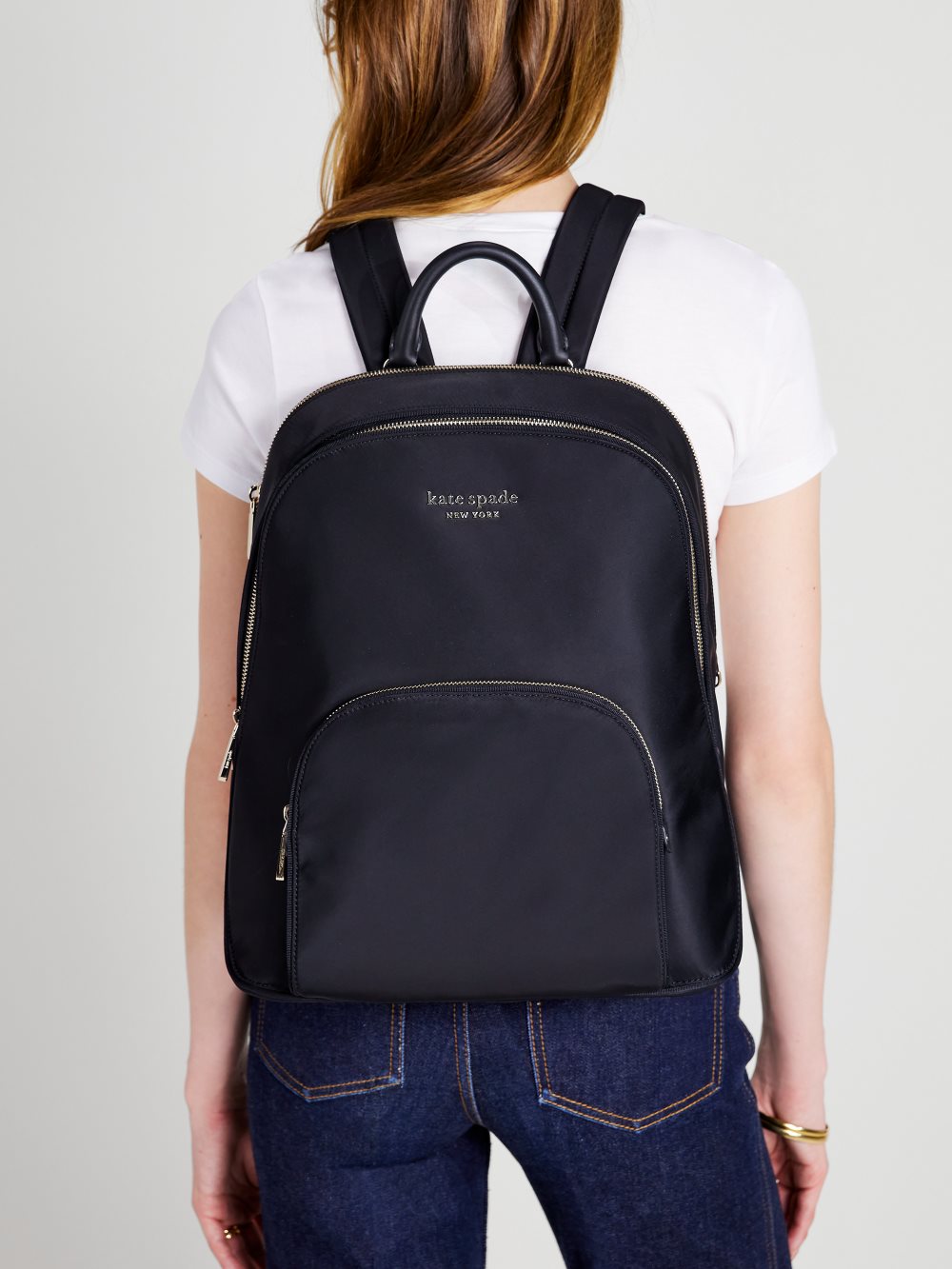 Women's black the little better sam nylon laptop backpack | Kate Spade