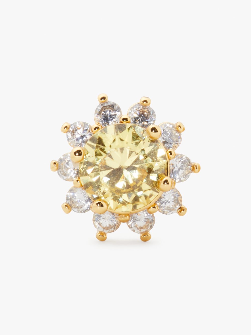 Women's  yellow.  sunny stone halo studs | Kate Spade