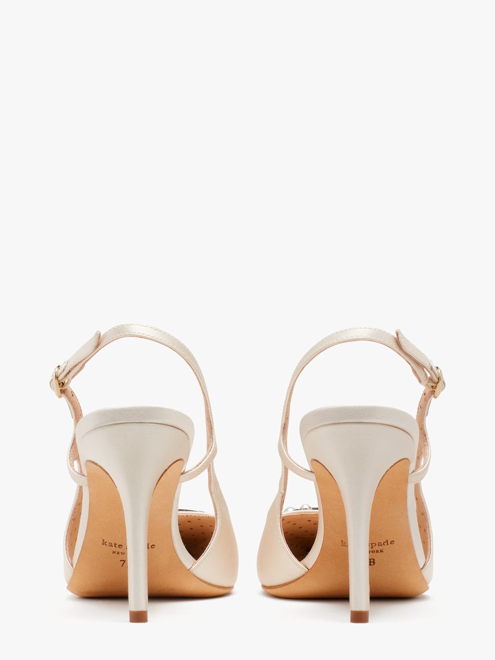 Women's ivory bridal buckle up slingback pumps | Kate Spade